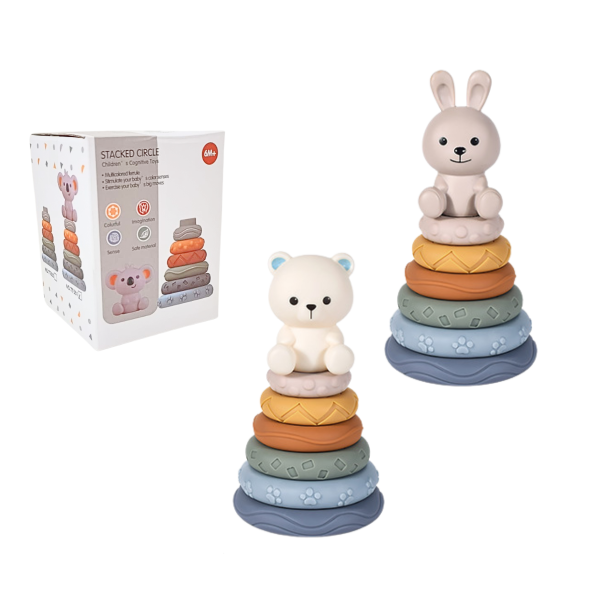 Producto - NT-127 APILABLE DE GOMA KOALA, OSO Y CONEJO