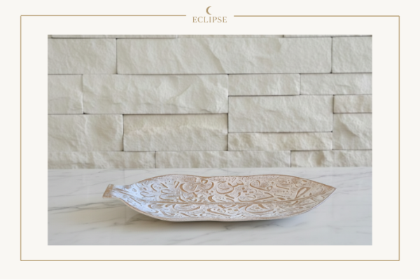 Producto - Bandeja de Madera Blanca Arabezco
