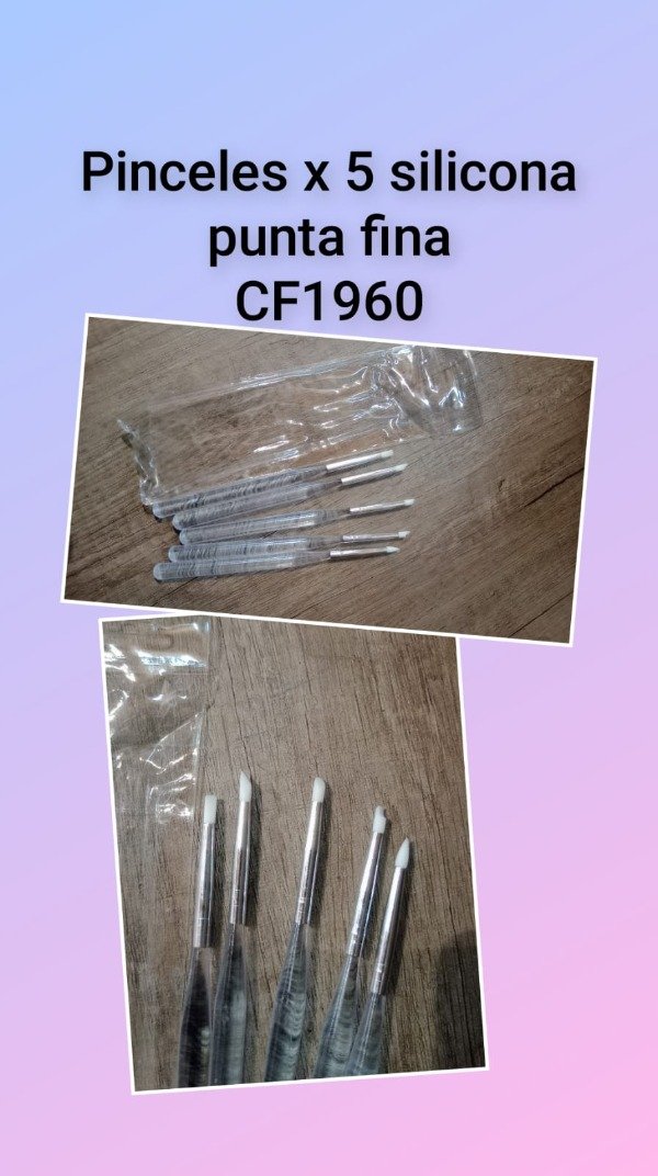 Producto - PINCELES SILICONA X 5 PUNTA FINA - CF1960