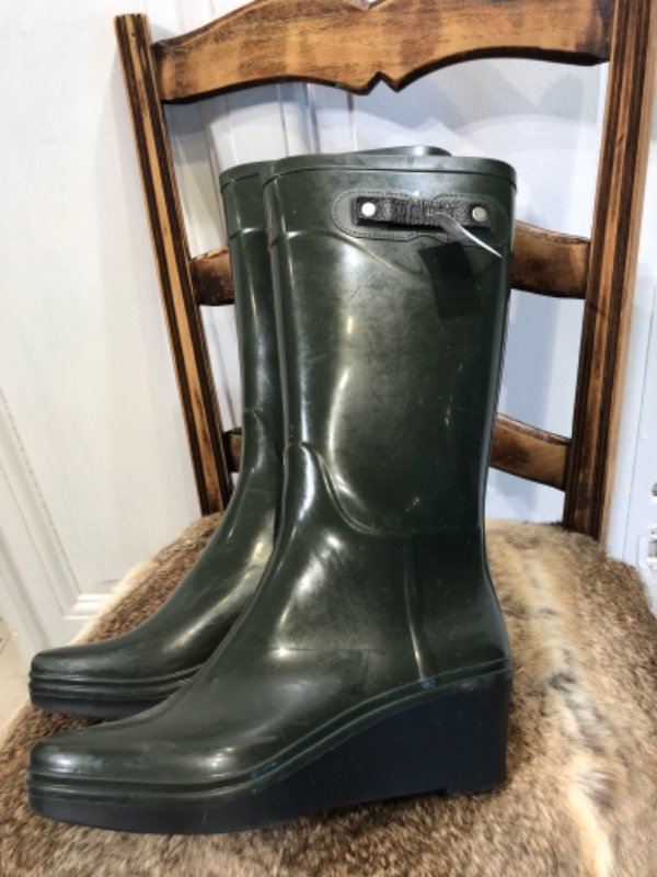 Producto - Botas OSON de lluvia verde militar plataforma- Talle  37- PRECIO: 40x - 3