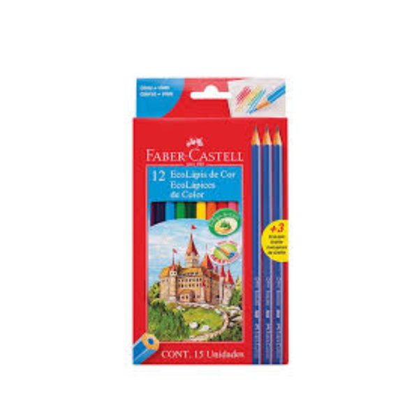 Producto - LAPICES DE COLORES FABER CASTELL ECO X 12 L + 3 GRAFITOS