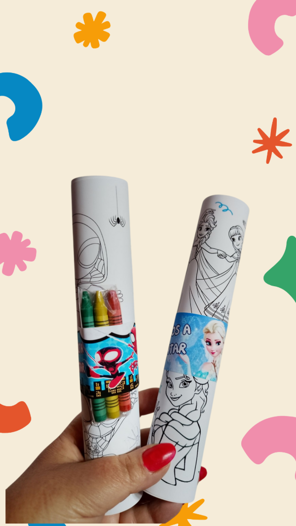 Producto - Dibujos  enrollados 3 con crayones