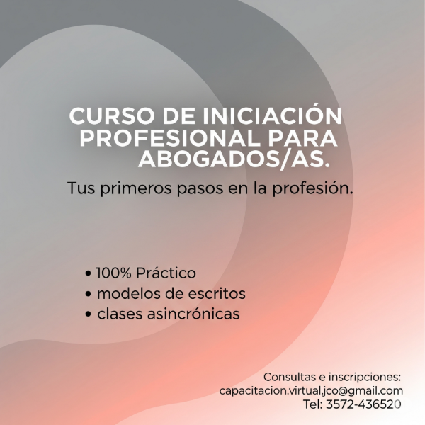 Producto - Taller de Iniciación profesional para Abogados