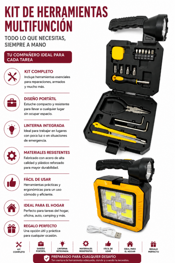 Producto - Linterna portátil con herramientas