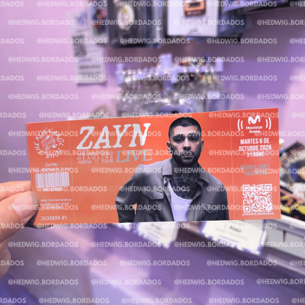 Producto - Entradas de recuerdo 14x6 - ZAYN The Konnakol Tour Argentina