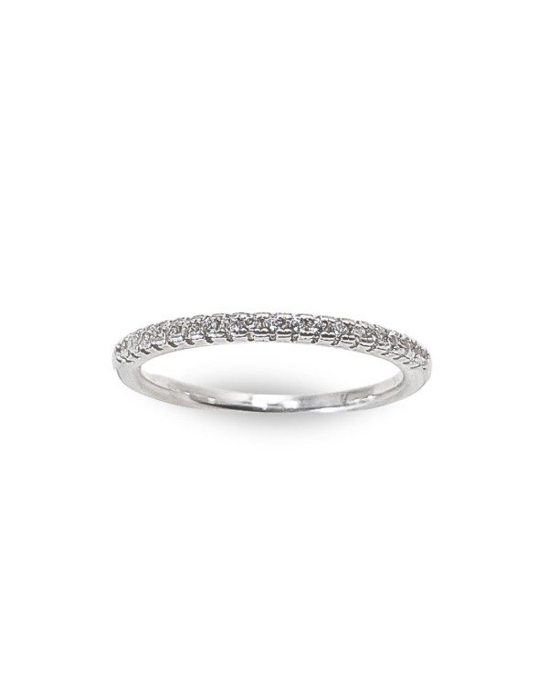 Producto - Anillo de Plata Medio-Sin Fin, Zircon Blanco - 0
