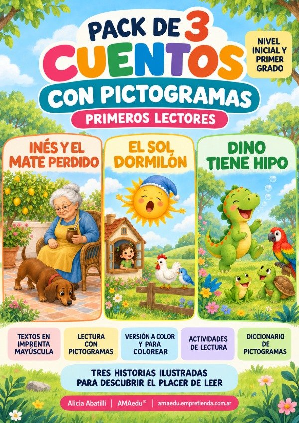 Producto - Lectura 3 CUENTOS CON PICTOGRAMAS (Inicial y 1er Ciclo) - 0