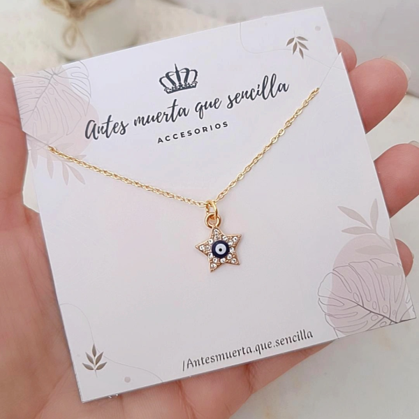 Producto - Collar Estrella Nazar Gold