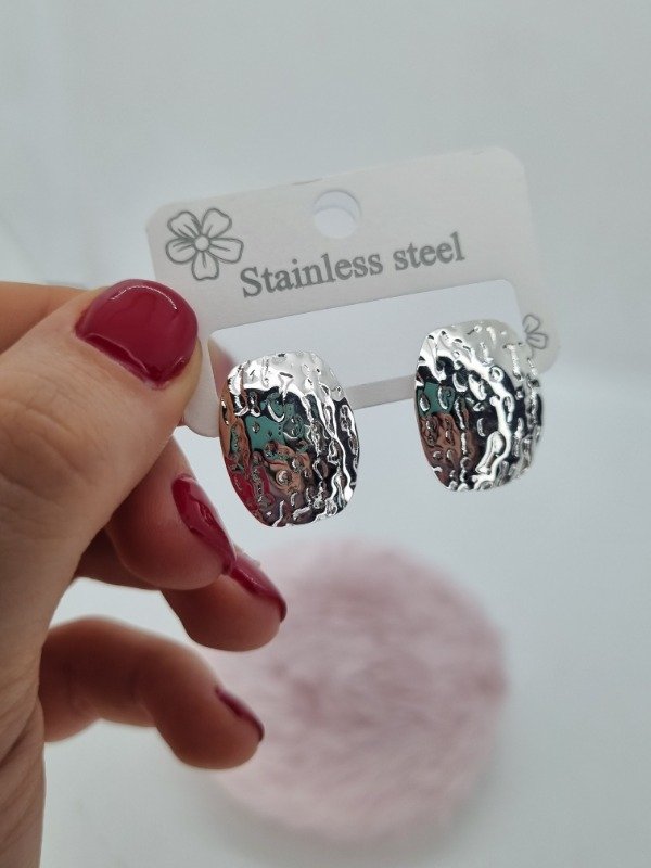 Producto - Aros acero blanco pasante circ pla o text gde