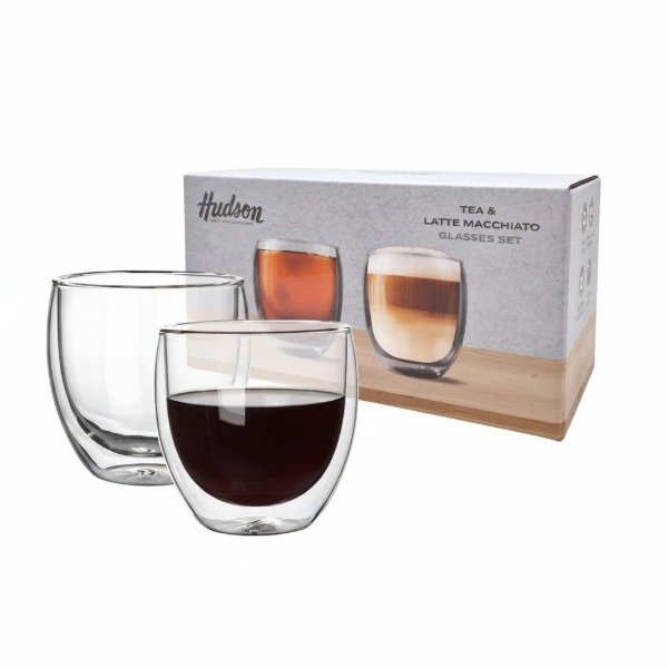 Producto - SET DE 2 VASOS HUDSON DE DOBLE VIDRIO BOROSILICATO PARA CAFE TE 150ML - 1