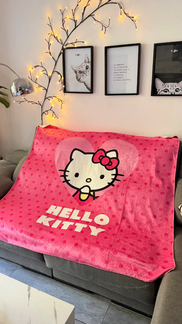 Producto - Manta hello Kitty rosa