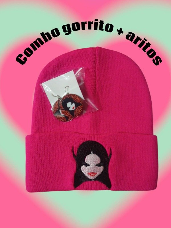 Producto - Combo gorrito de lana mas aritos los piojos 17