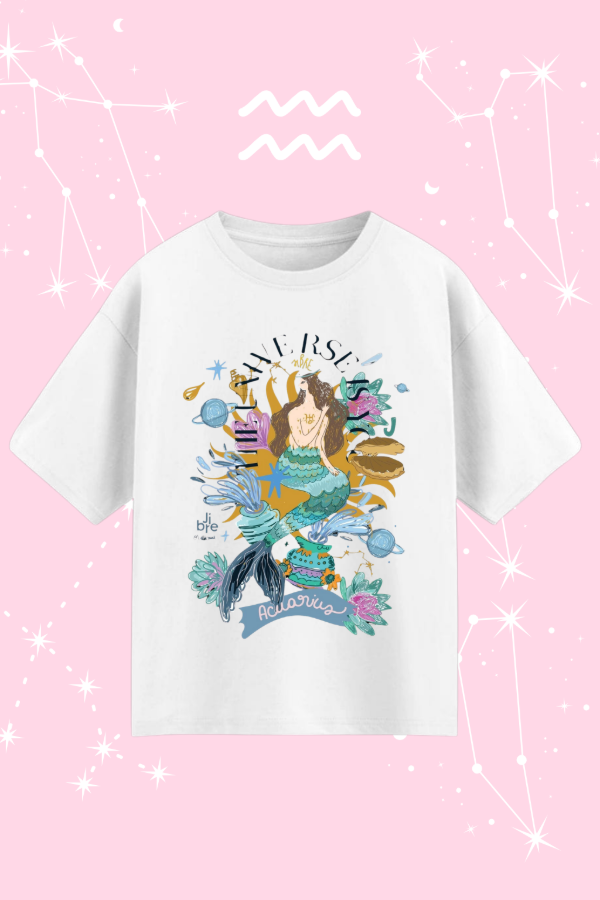 Producto - Remera oversize "ACUARIO"