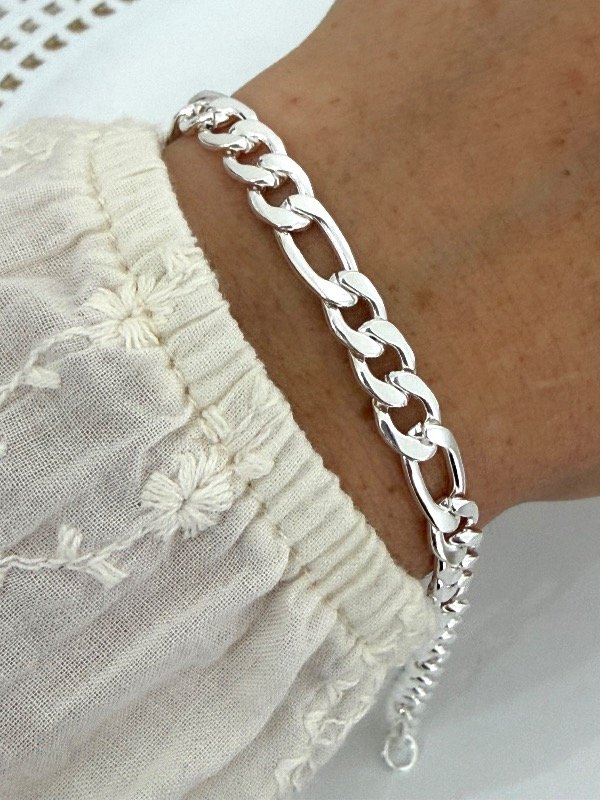 Producto - PB1348 Pulsera plana eslabón 3x1 grosor 1.6