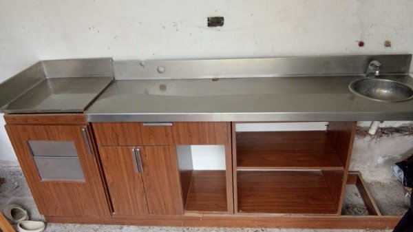 Producto - MESADA DE ACERO INOXIDABLE 185x50x87.PRECIO POR TODO #10850