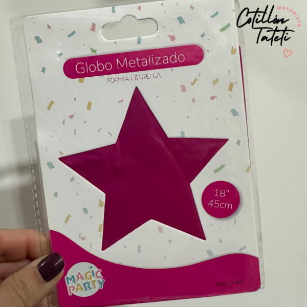 Producto - GLOBO FOIL - ESTRELLA FUCSIA 45 CM