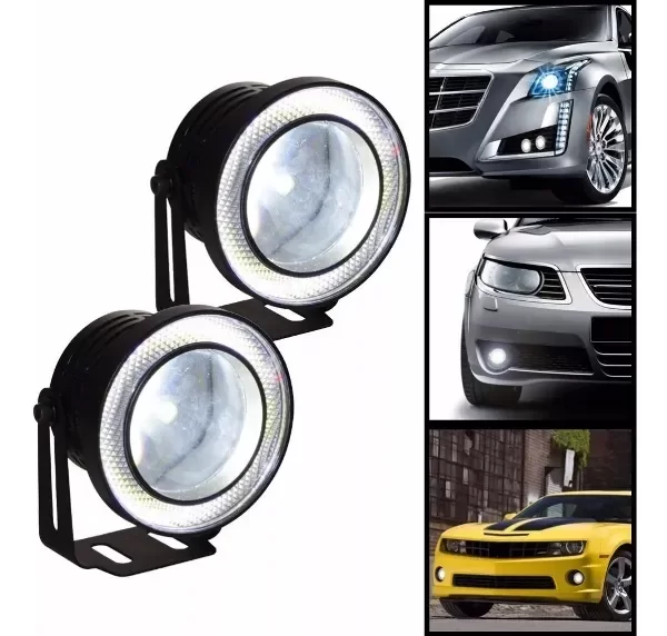 Producto - Kit Faro Auxiliar Con Lupa Led Ojo De Angel