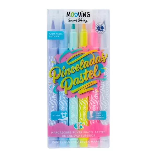 Producto - MOOVING FIBRAS PUNTA PINCEL PASTEL