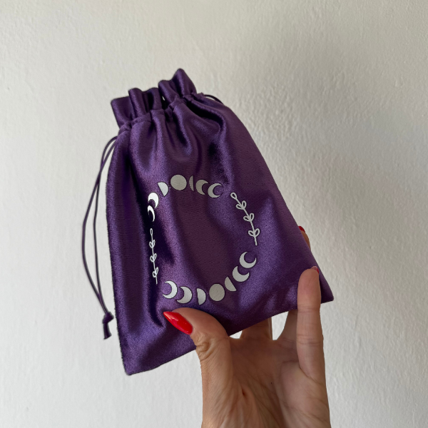 Producto - BOLSA TERCIOPELO VIOLETA LUNAS CICLOS