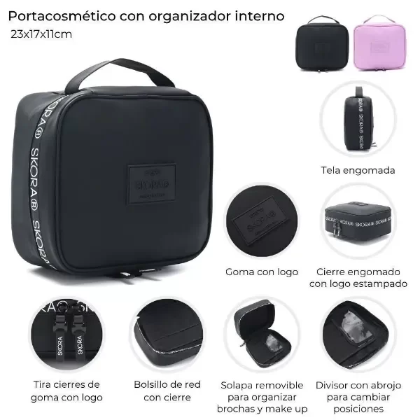 Producto - Neceser Portacosméticos Organizador Interno - NEGRO - 0