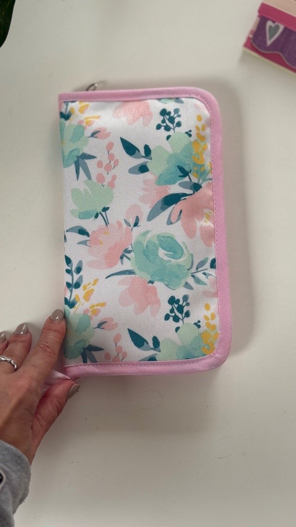 Producto - Organizador A6 flores rosa