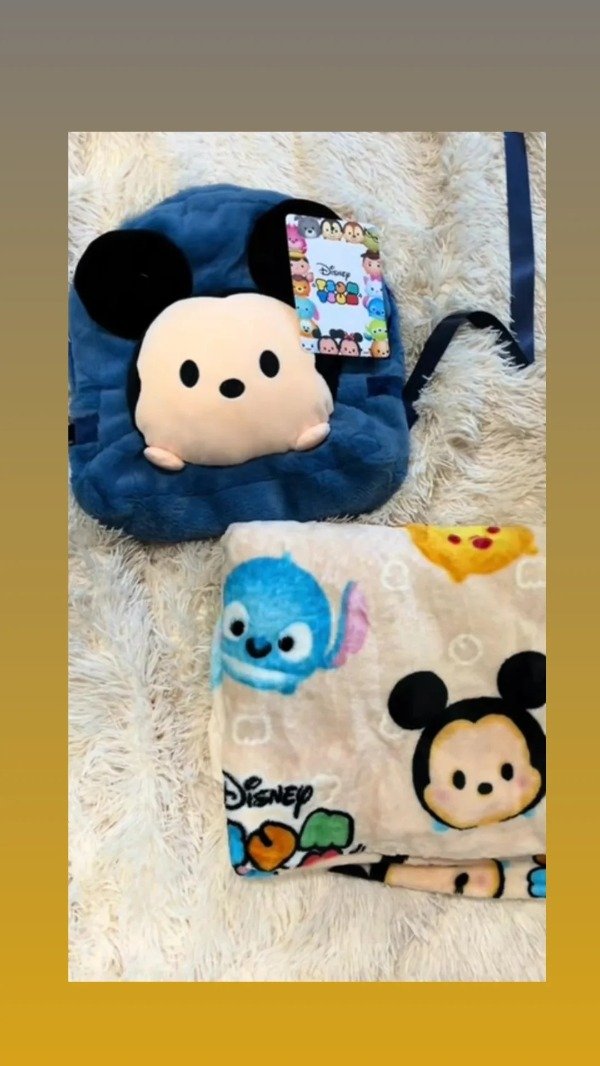 Producto - Peluche con manta mickey tsum tsum