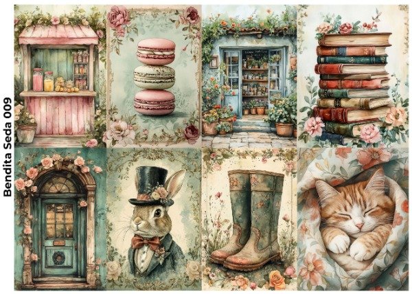 Producto - Bendita Seda 009 Garden (Decoupage)