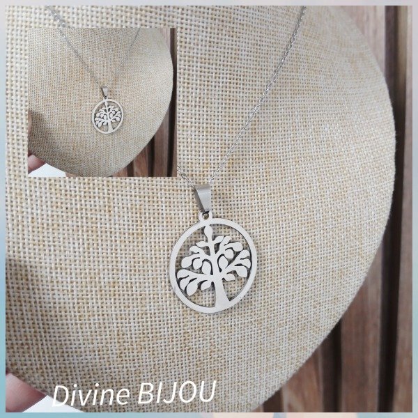 Producto - Collar arbol de vida acero