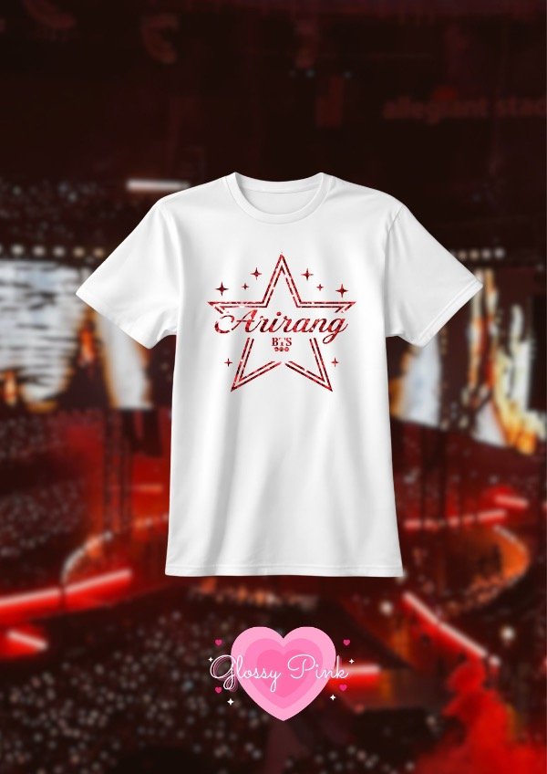 Producto - Remera Arirang Star - VINILO TEXTIL GLITTER