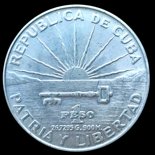 Producto - Cuba 1 Peso 1953 Aniversario José Martí Km#29 VF