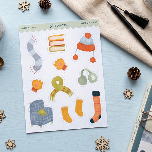 Producto - Stickers Invierno Cozy