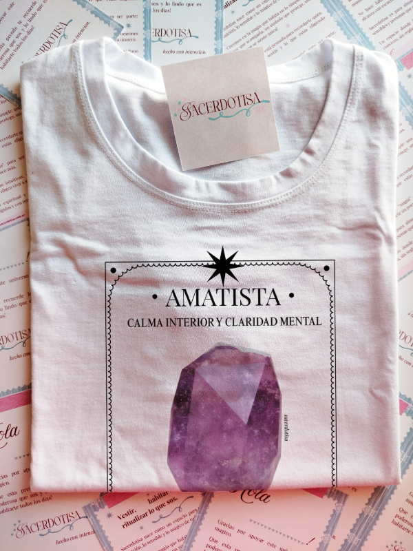 Producto - Remera AMATISTA - Calma interior y claridad mental