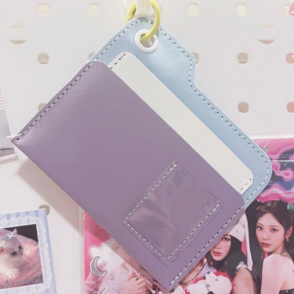 Producto - Tarjetero "work hard pay harder" purple blue