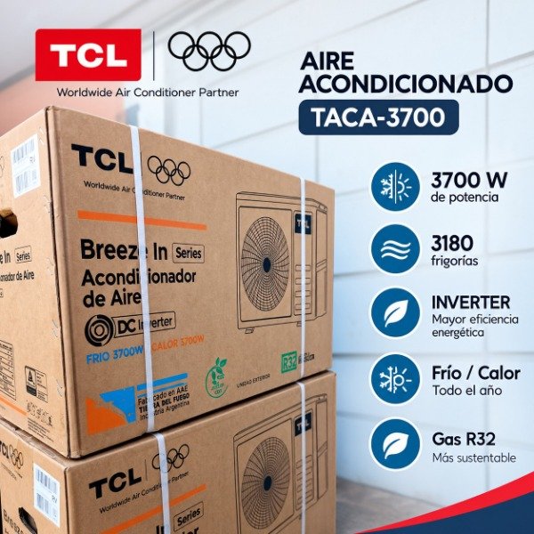 Producto - AIRE ACONDICIONADO TCL 3700W INVERTER - TACA-3700