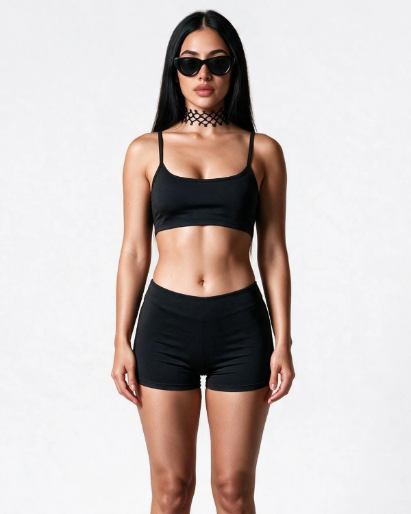 Producto - Microshort tiro alto negro - 1