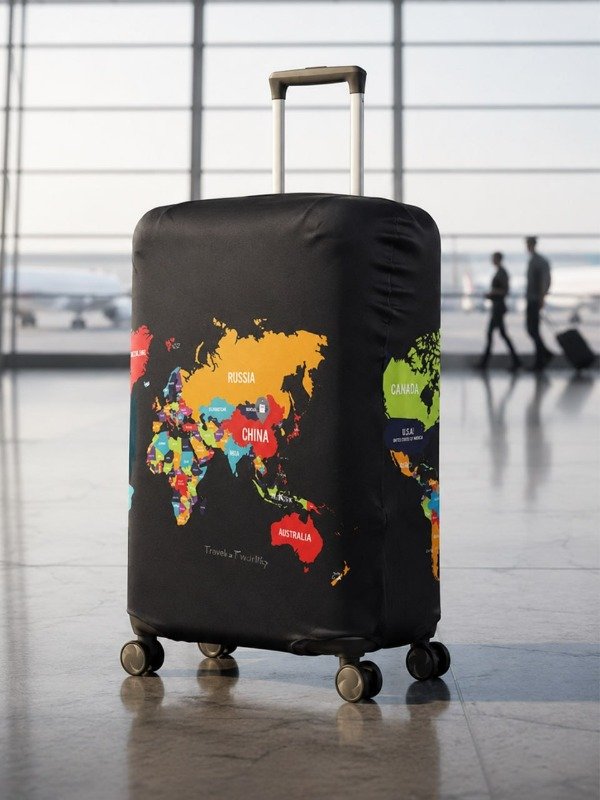 Producto - FUNDA DE TELA ESTAMPADA PARA VALIJA MEDIANA
