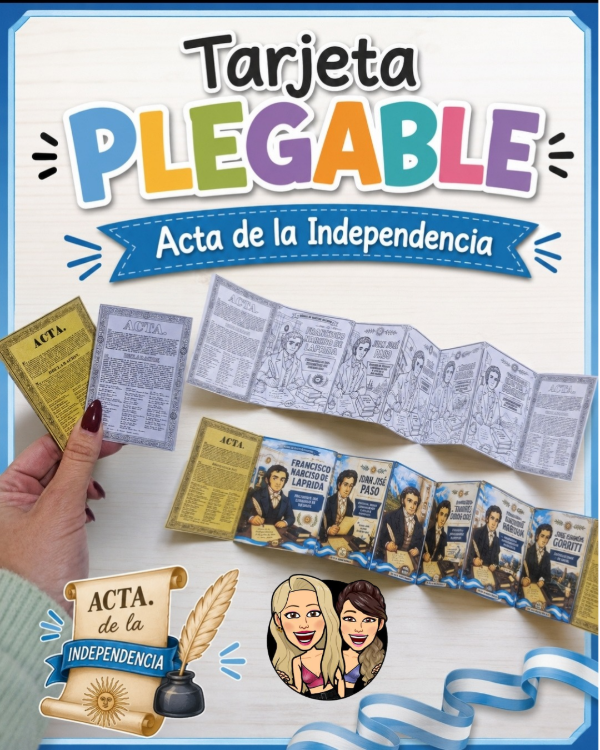 Producto - TARJETA PLEGABLE ACTA DE LA INDEPENDENCIA