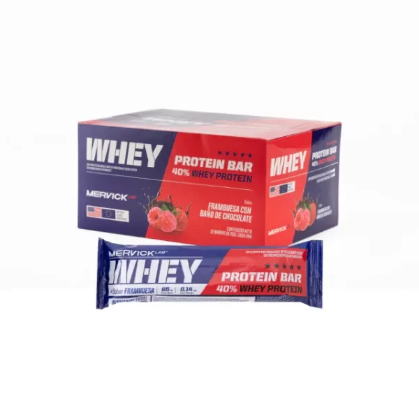 Producto - Whey Protein Bar Mervick 65gr X 12 U  Frambuesa