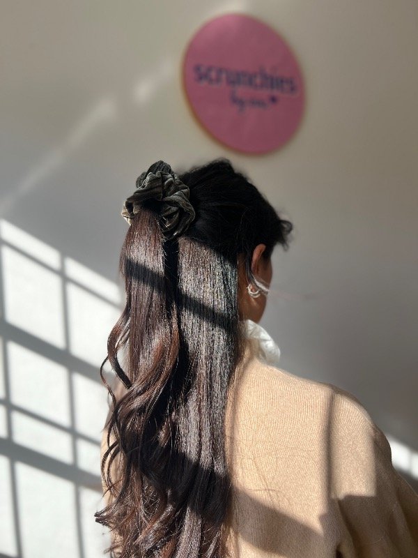 Producto - Scrunchie terciopelo verde - 1
