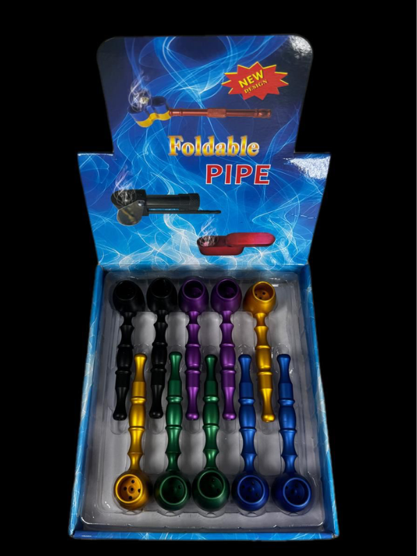 Producto - Pipa metal color 10cm 3 piezas