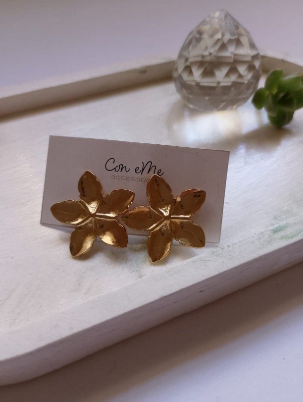 Producto - Aros Flor Dorada - 0
