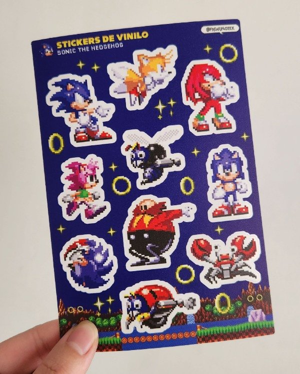 Producto - Plancha de Stickers "Sonic" - 0