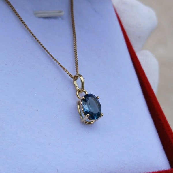 Producto - Dije Oro 18 kt. con topacio london blue (tratado) - (sin cadena) - 5