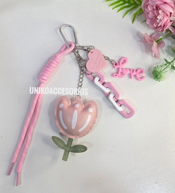 Producto - Llavero Tulipan rosa