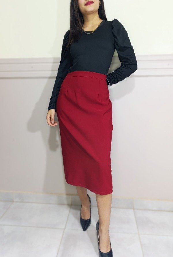 Producto - Falda lápiz (rojo)