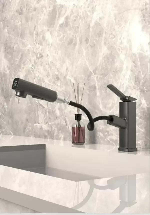 Producto - Grifería Monocomando Inteligente Con Display Led Y Extensible Premium - 2