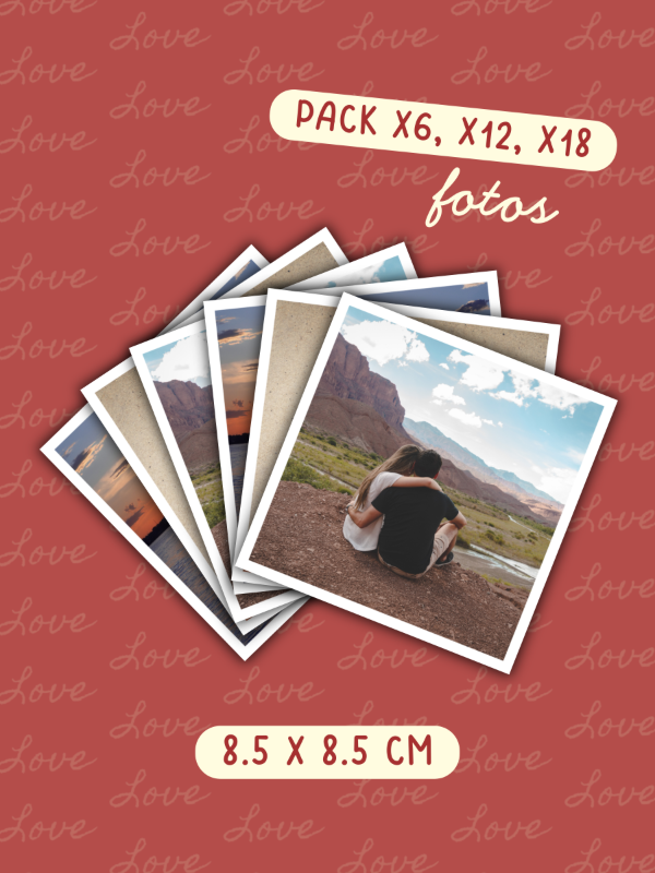 Producto - Pack de Fotos 8.5x8.5 cm (Sin adhesivo)