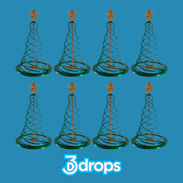 Producto - MEGA PACK: 8 Árboles Navideños Espiral (13 cm) para Decoración Profesional