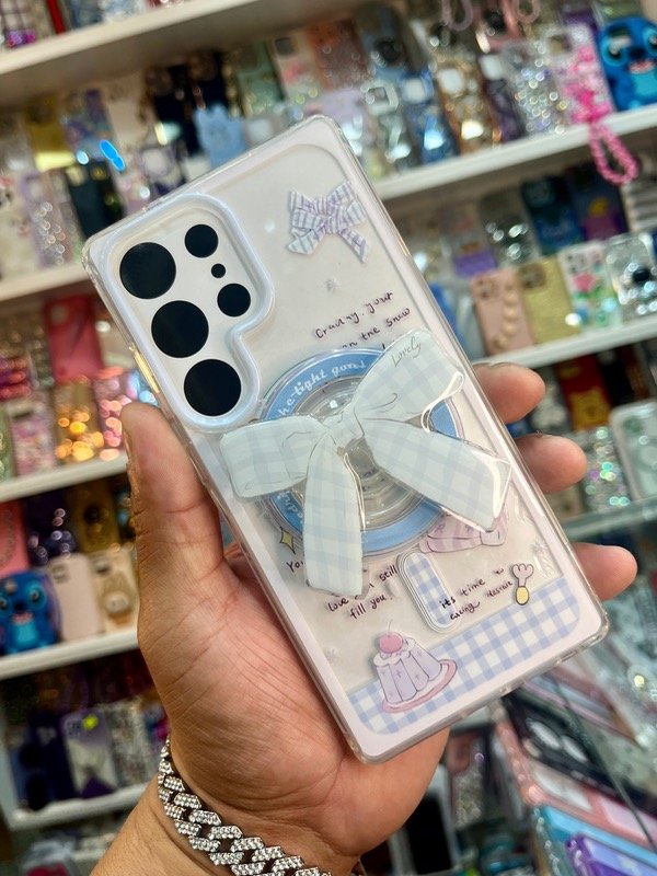 Producto - Funda Mag Safe con Pop Socket Imantado Samsung S25 ultra