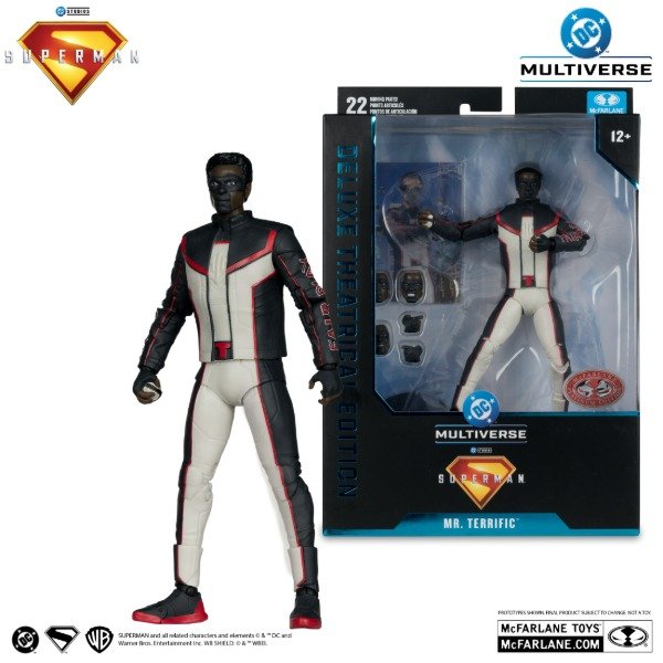 Producto - DC Comics Multiverse Superman Movie 2025 Mr Terrific Red Platinum Deluxe